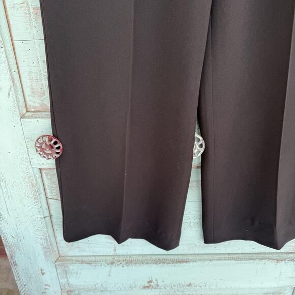 Talbot’s Women’s Dress Pants Black Size 4 Wide Leg Pleated 100%‎ Polyester Lined - Picture 4 of 11